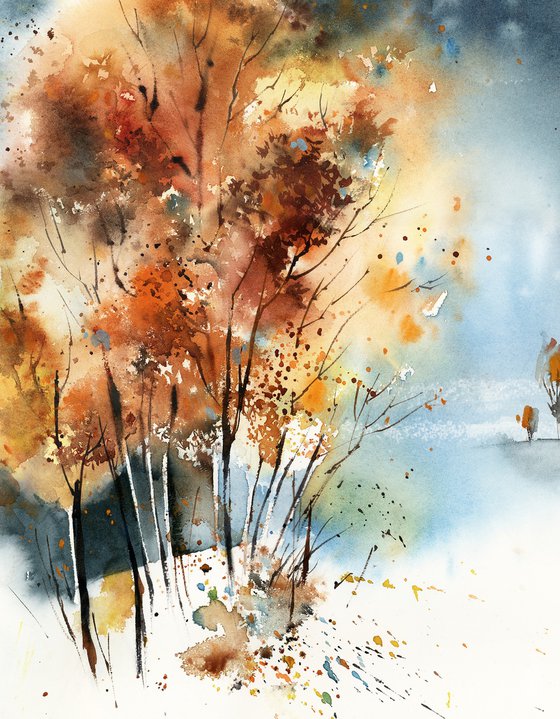 Autumnal Trees Landscape
