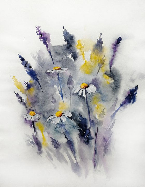 Daisy painting Wildflowers