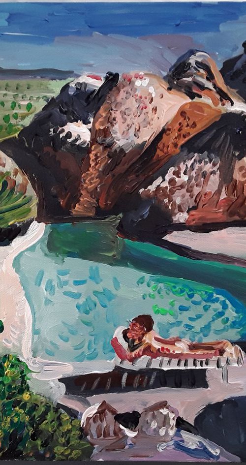 desert pool scene by Stephen Abela