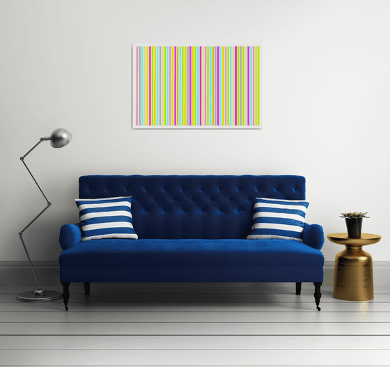 Abstraction colorful yellow pink blue stripes