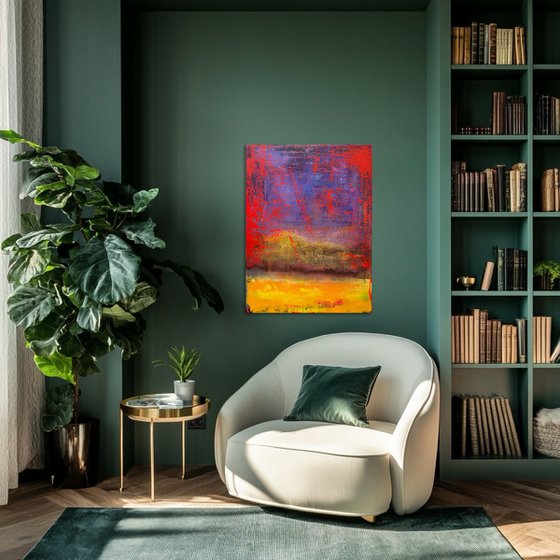 Between flame and blue