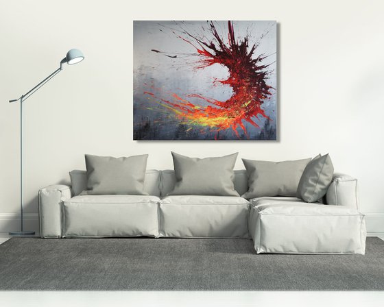 Twisting Fire III (Spirits Of Skies 120127) (120 x 100 cm) XXL (48 x 40 inches)