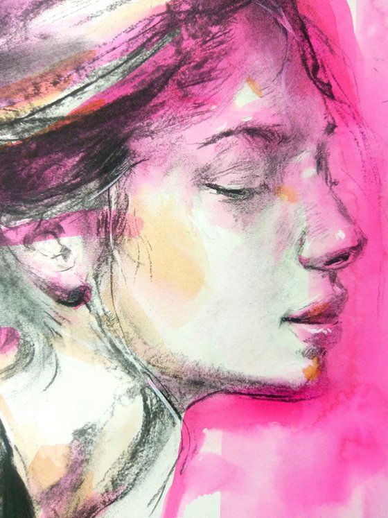 Living Portraits - Quiet Bloom - Charcoal