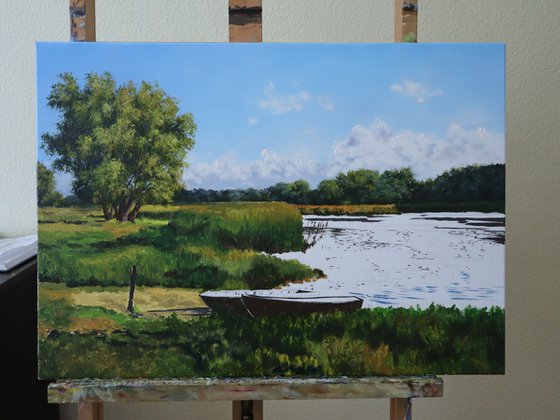 Riverside with Boats