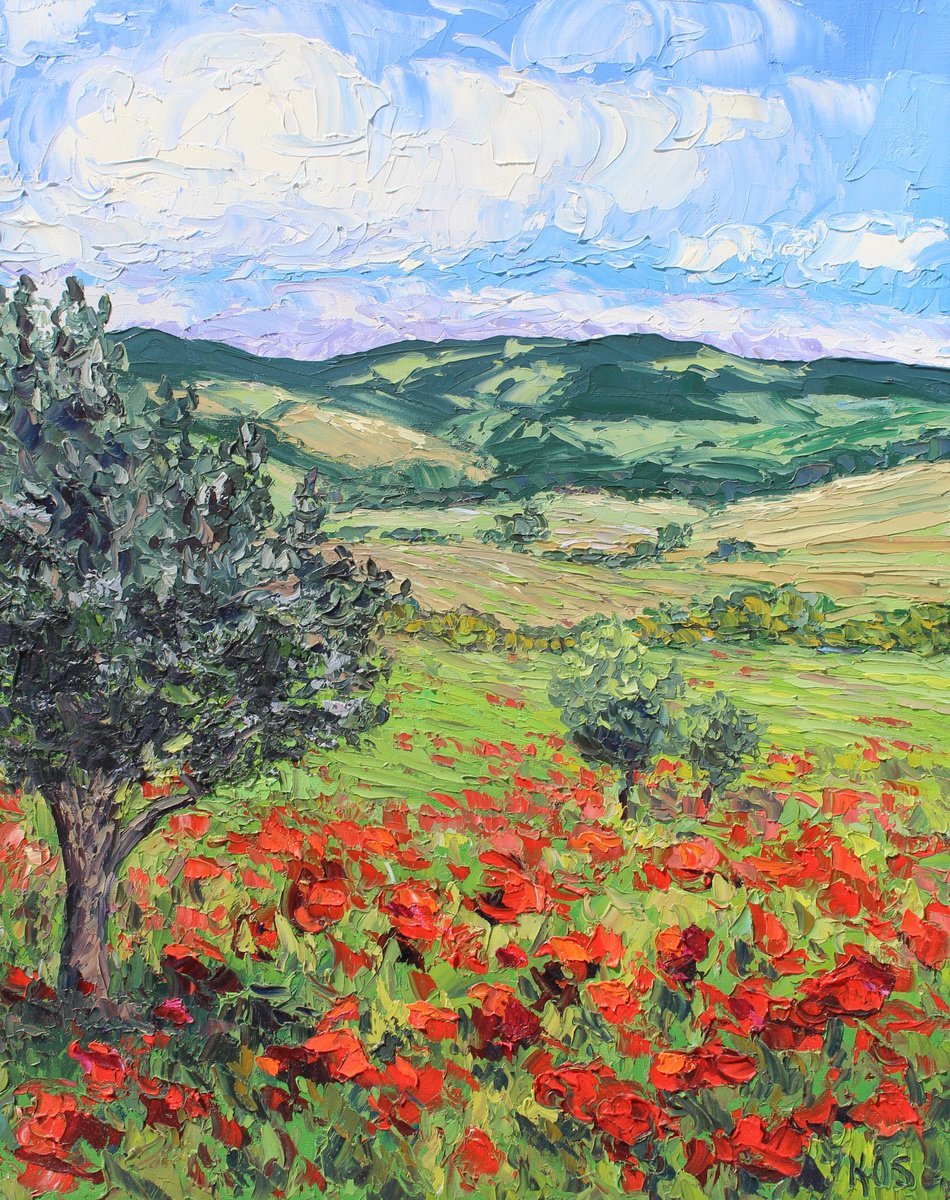 Tuscan Poppies by Kristen Olson Stone