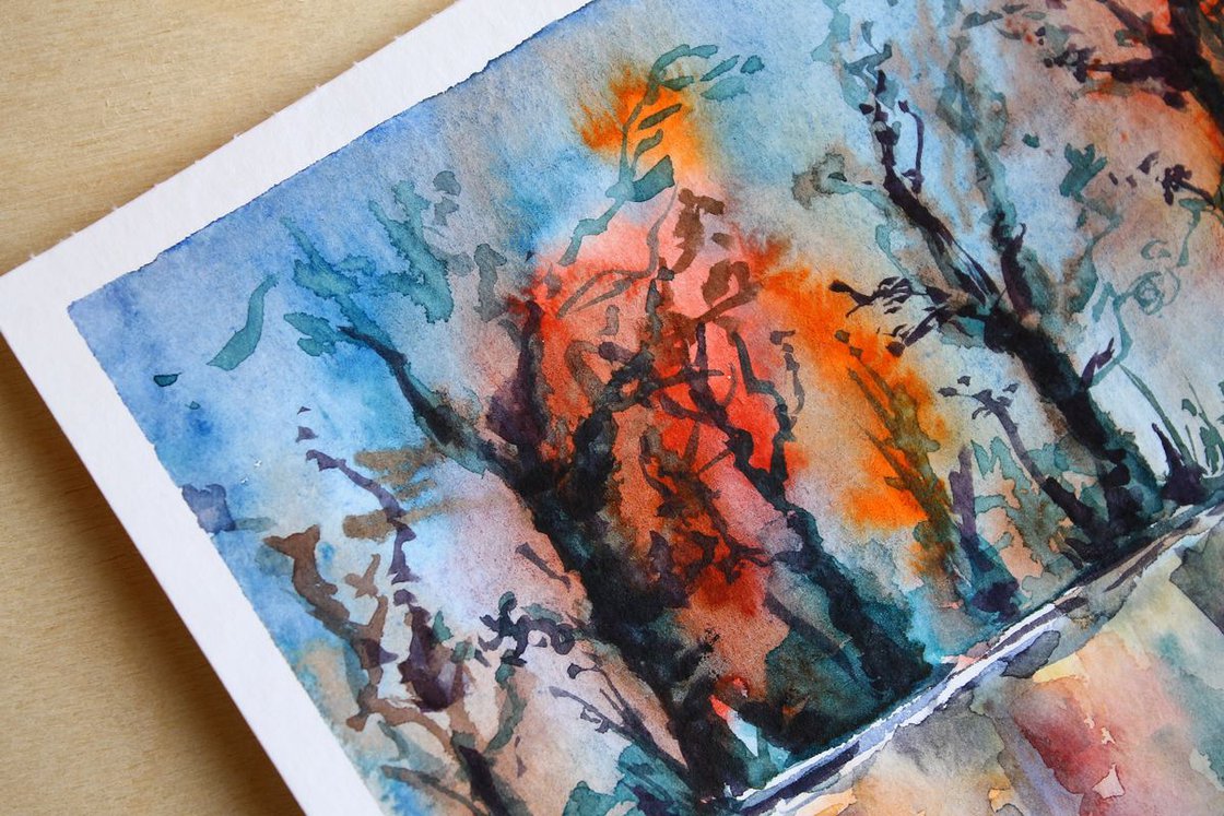 Watercolor Paintings Trees