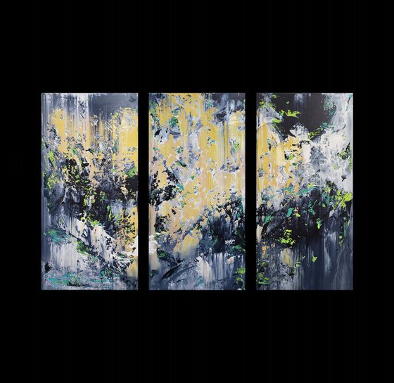 150x100cm. / Abstract triptych / Abstract 22146