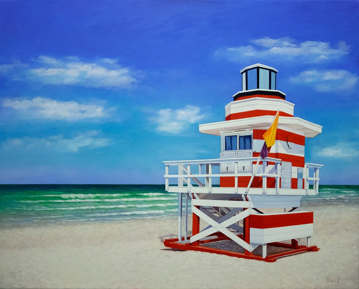 Miami.Lifeguard Tower. by Anastasia Woron