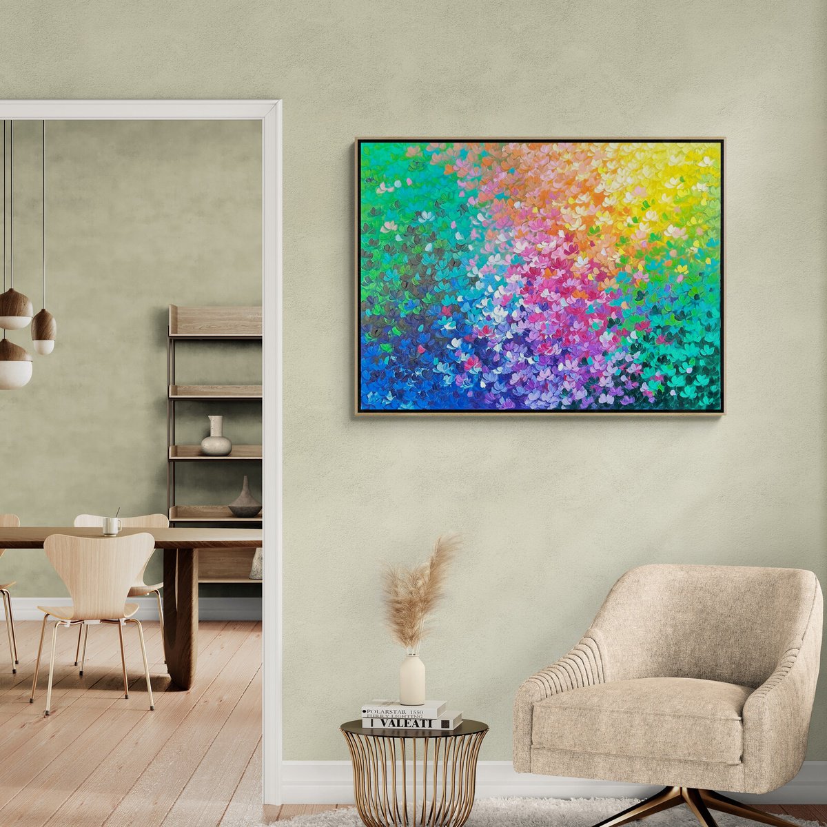 Abstract Acrylic Painting By Belinda Nadwie, 48 X 36, You Make My Heart Dance, Original Artwork