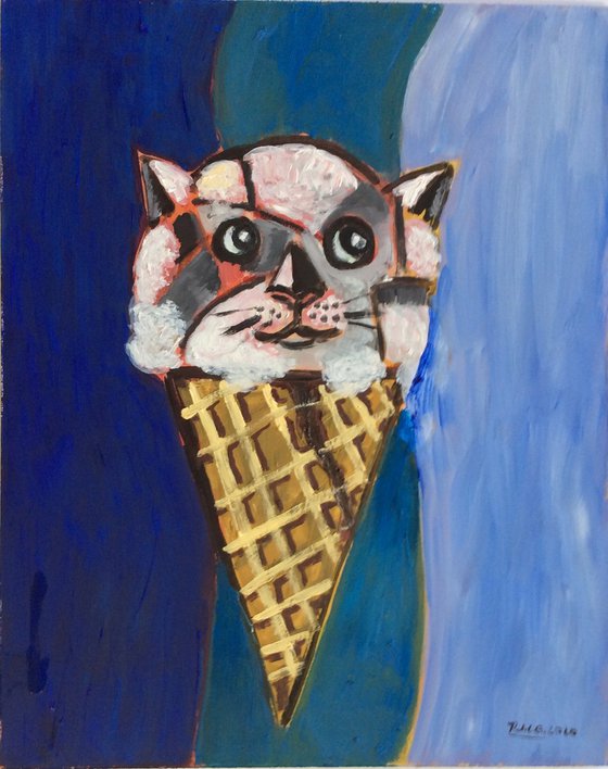 Two Flavor Cat Cone