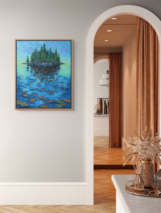Island with Water Lilies