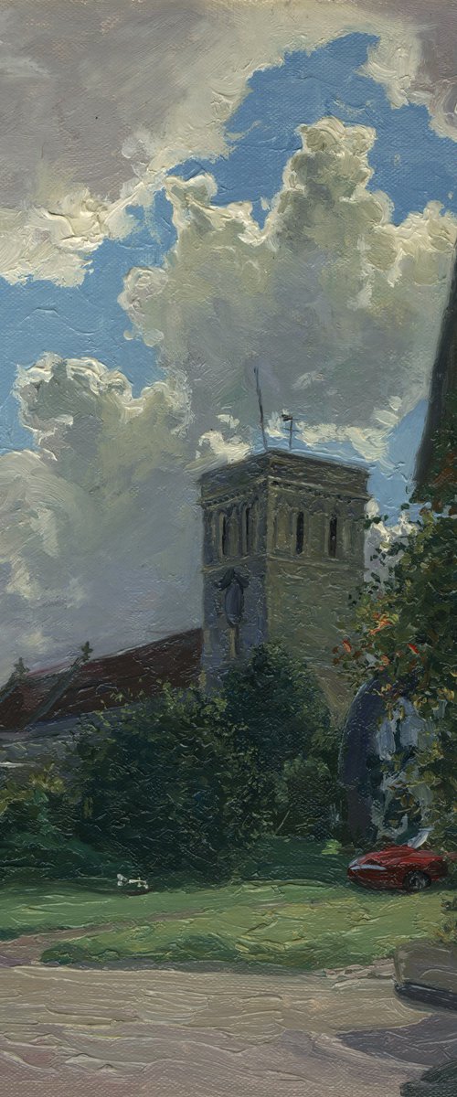 Haddenham. The road to the church by Simon Kozhin