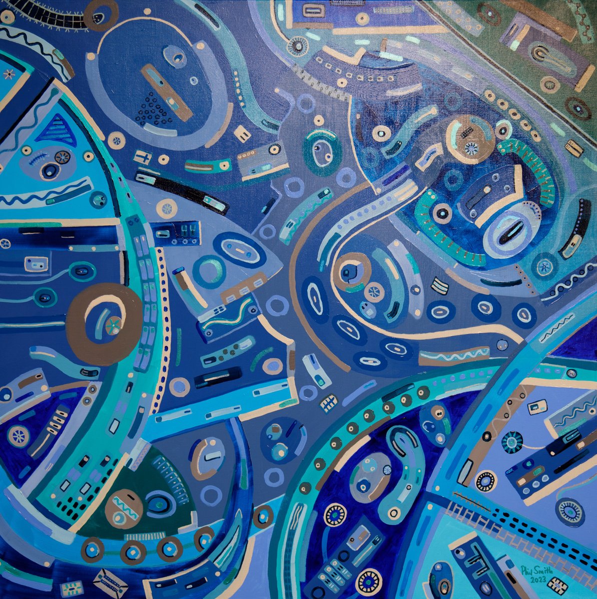 Metropolis 16 By Phil Smith, 40 X 40, Artwork For Sale On Artfinder