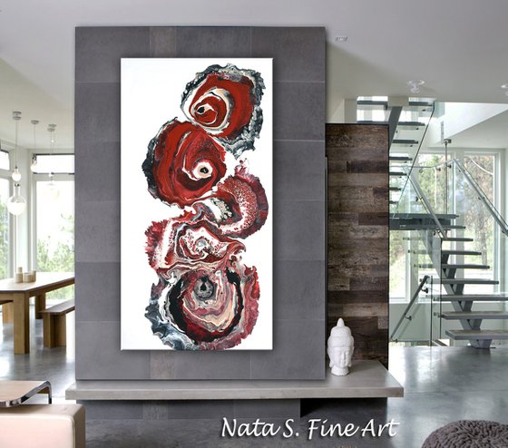 Red Melody -  Large Abstract Painting