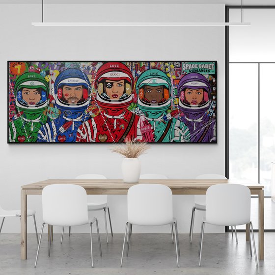 The 5th Element - Cadets 240cm x 100cm Space Cadets Textured Urban Pop Art