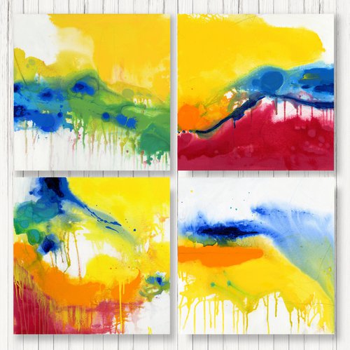 Color Song Collection 2 - 4 paintings by Kathy Morton Stanion