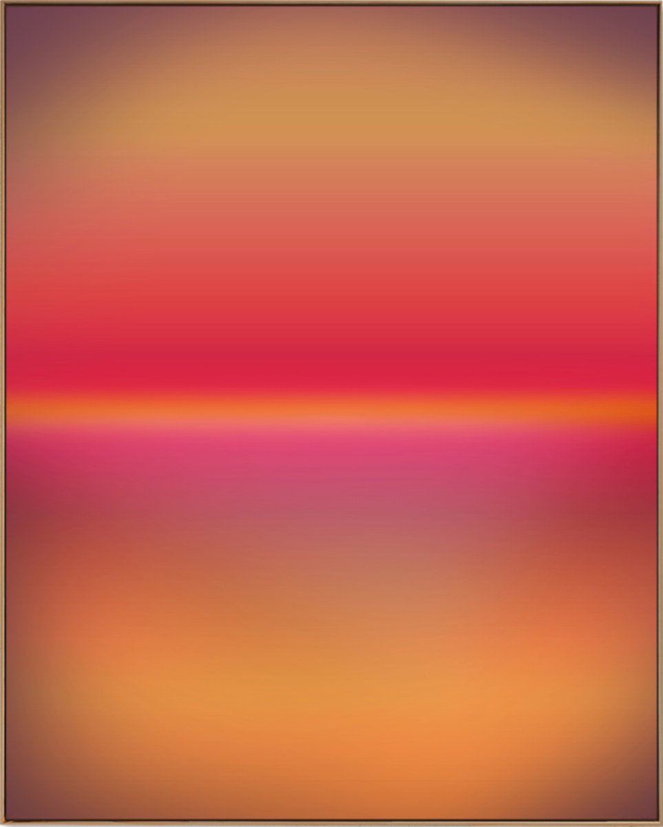 Expressive Landscape Acrylic Painting By Jonas Peres, 57 X 71, Our Warm Paradise, Study 1, Original Artwork