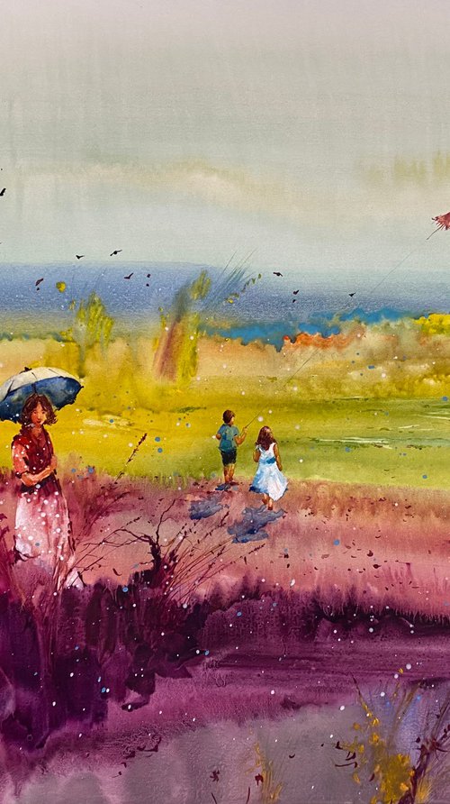 Sold Watercolor “Summer colors” perfect gift by Iulia Carchelan