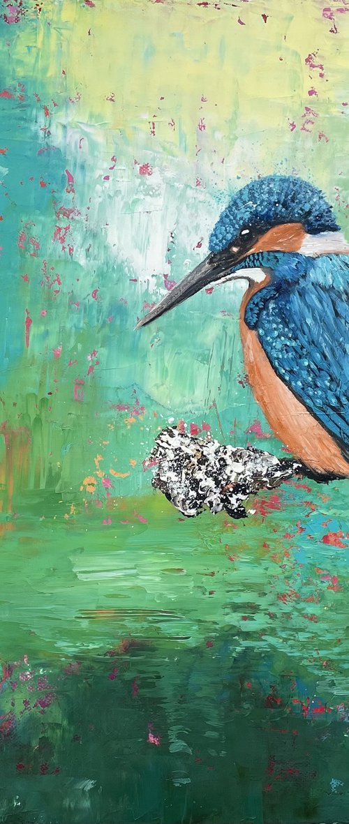 Kingfisher by the River by Laure Bury