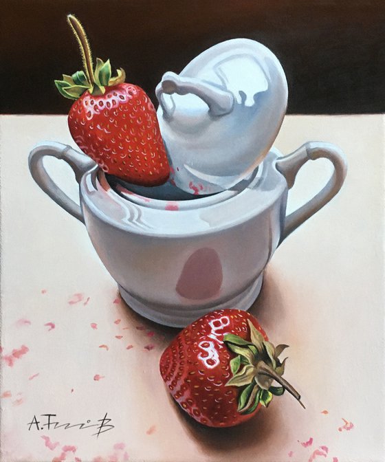 Strawberries in a Sugar Bowl