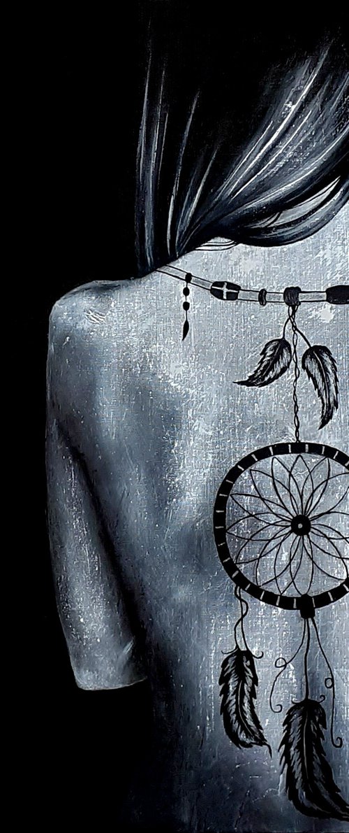 MIXED MEDIA PAINTING (70X70 CM) by Burcu Akarcay