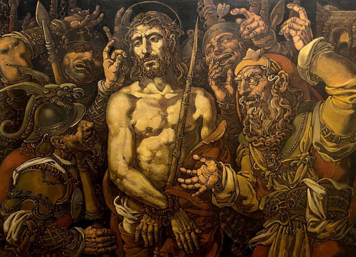 Expressive Oil Painting , The Mockery Of Christ By Oleg And Alexander Litvinov, 39 X 28, Artwork For Sale On Artfinder
