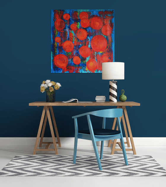 Abstract poppies