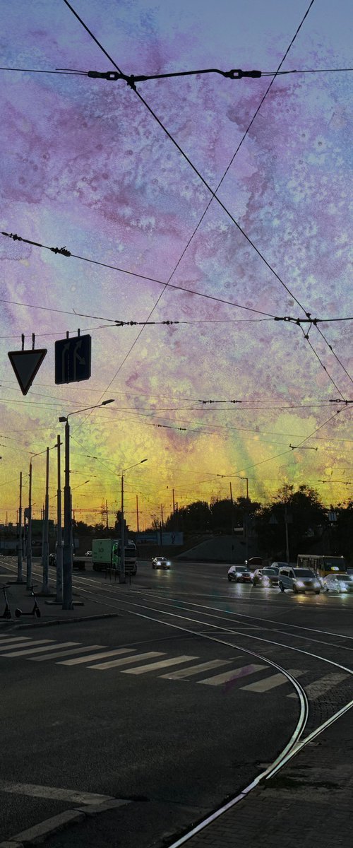PhotoCollage Night Cityscape by Yuliia Sharapova