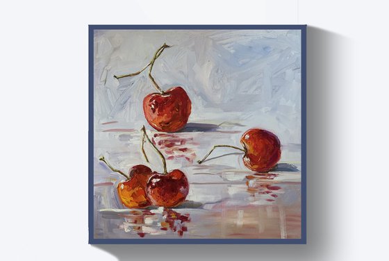 Red cherries.