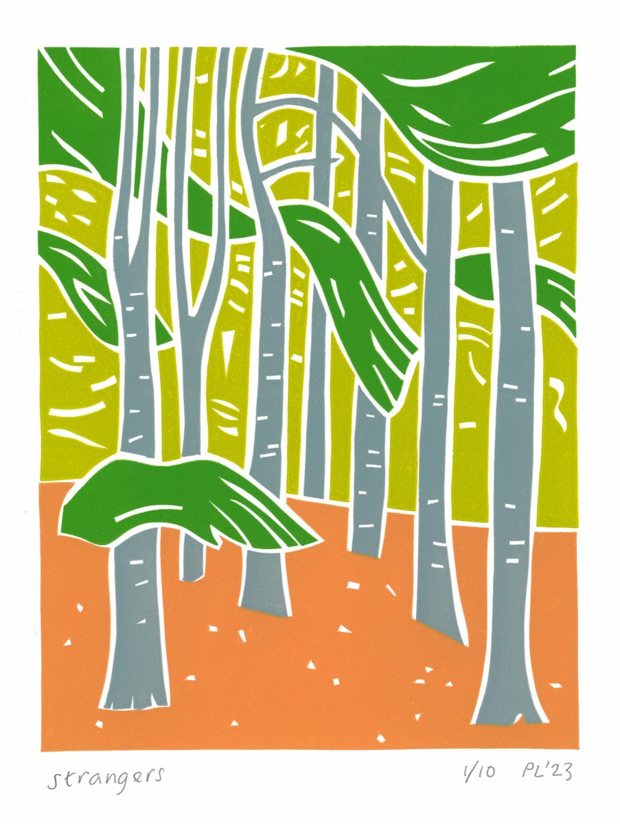 Graphic Print , Strangers By Peter Long, 10 X 14, Artwork For Sale On Artfinder
