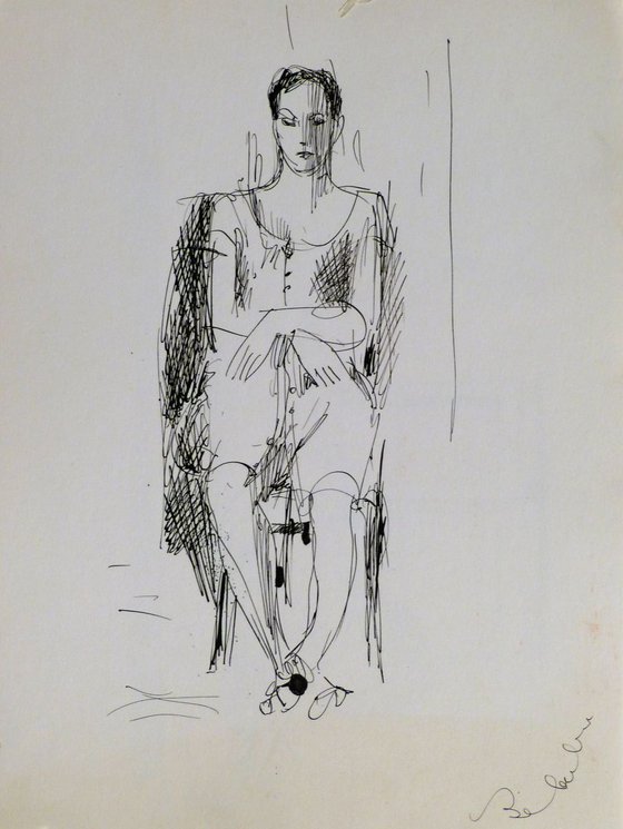 Sitting Woman #6, 24x32 cm
