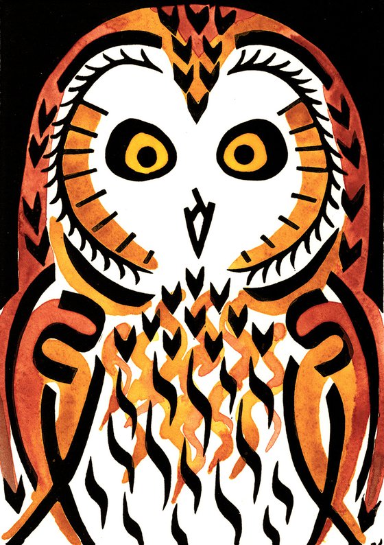 Short-eared Owl coloured 1/30
