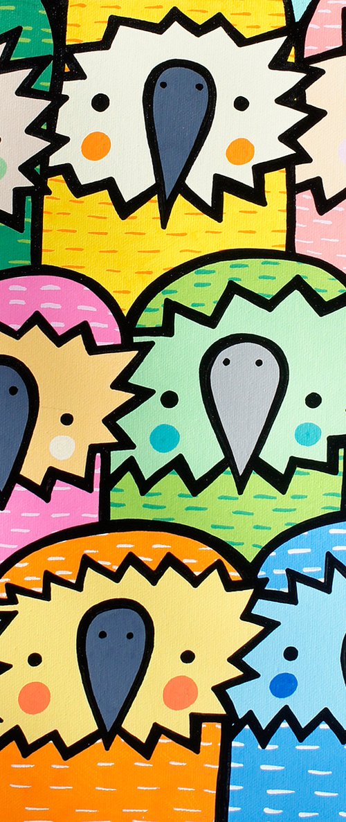 Flock Of Owls by Kev Munday