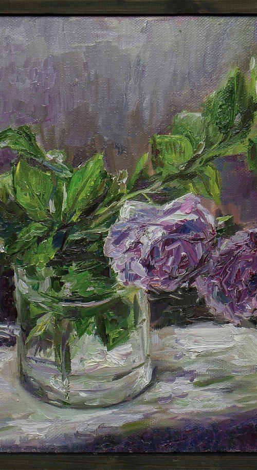 Marble Roses - roses still life painting by Nikolay Dmitriev