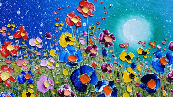 "Magic Moon & Flowers in Love"