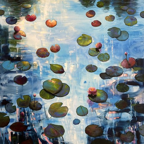 Water Lilies And Light 2 by Sandra Gebhardt-Hoepfner