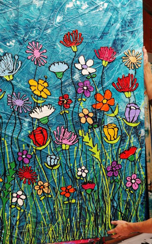 Loaded Bunch 120cm x 150cm Huge Landscape Urban Pop Art by Franko