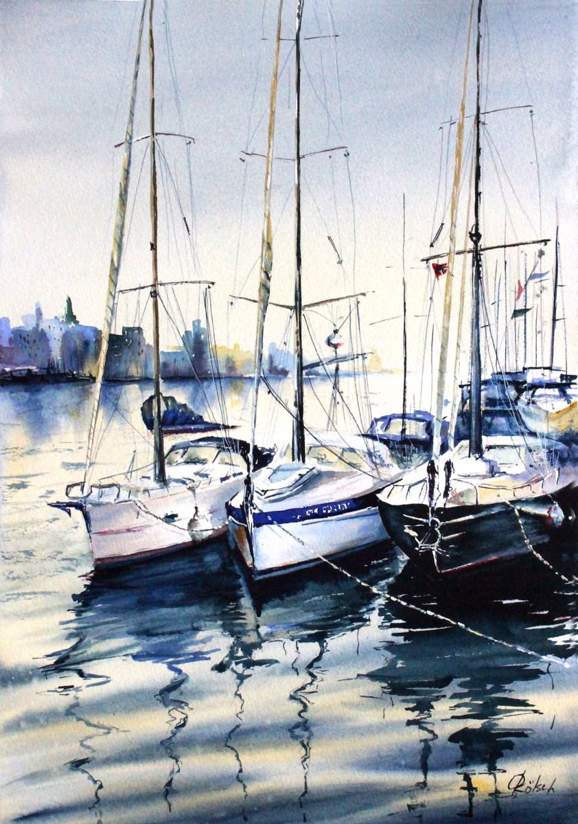 Morning in a Harbor by Olga Koelsch