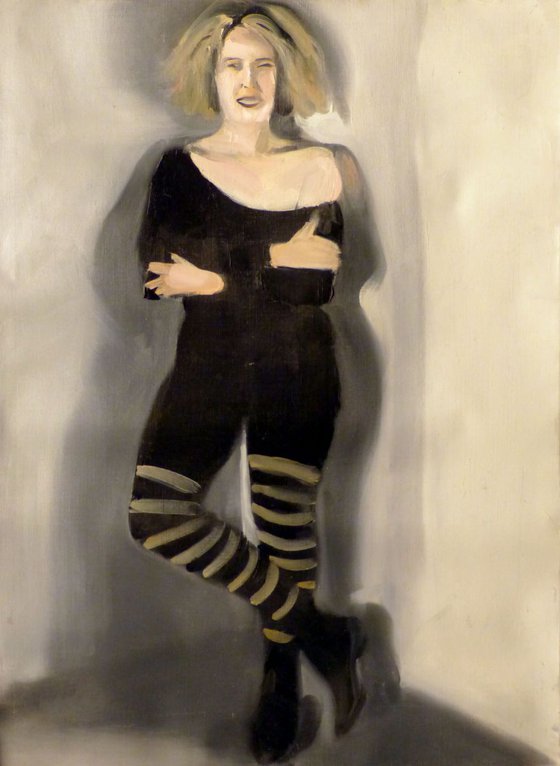 Stripes, oil on canvas, 73x54 cm