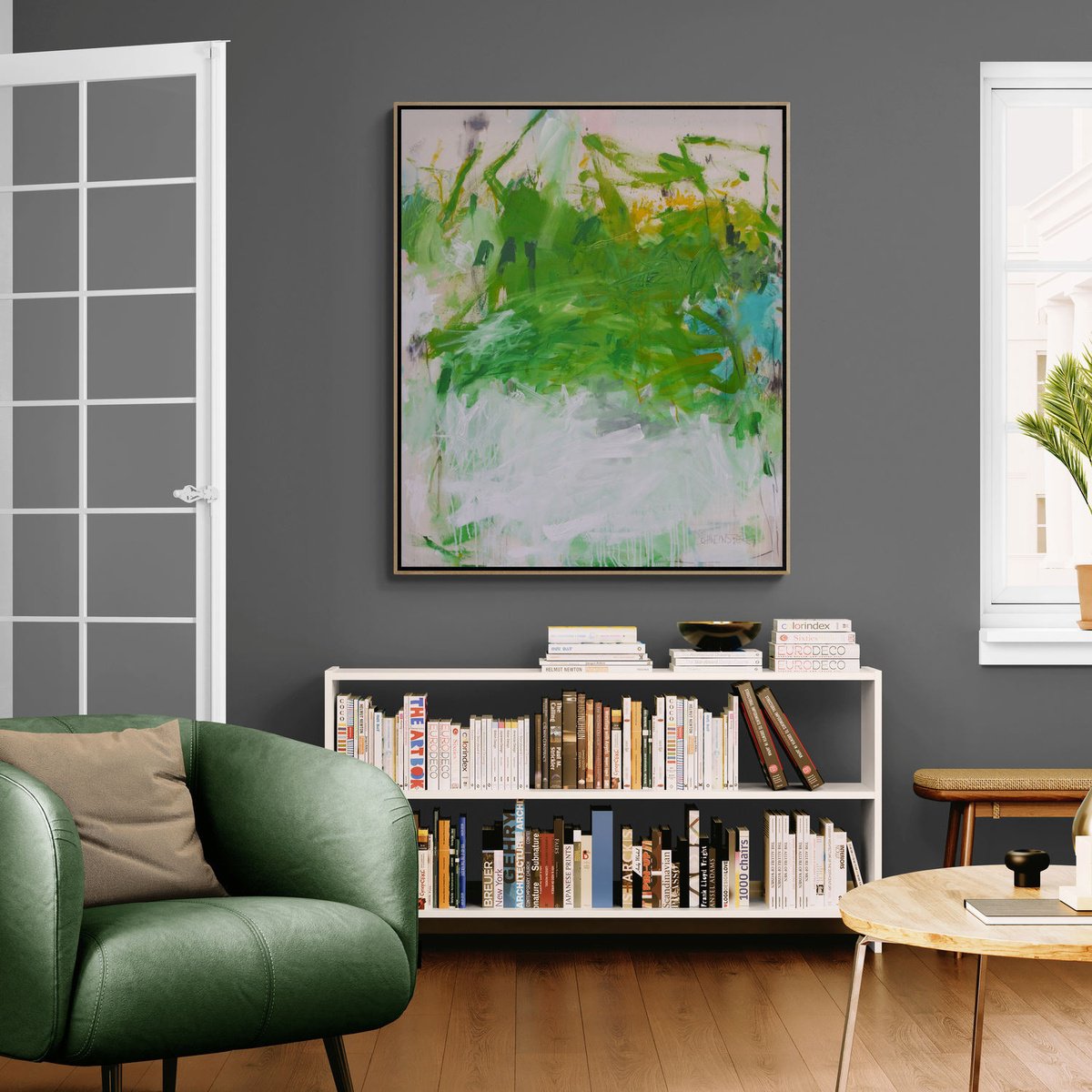 Expressive Abstract Acrylic Painting By Daniela Schweinsberg, 39 X 47, Sommerfrische, Original Artwork