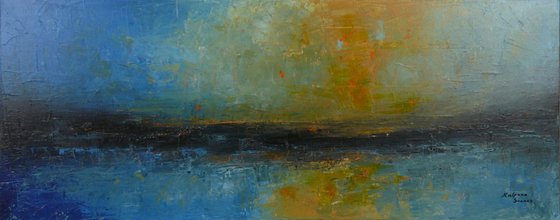 Mellow Shore  (Panoramic Seascape, 100x40cm)