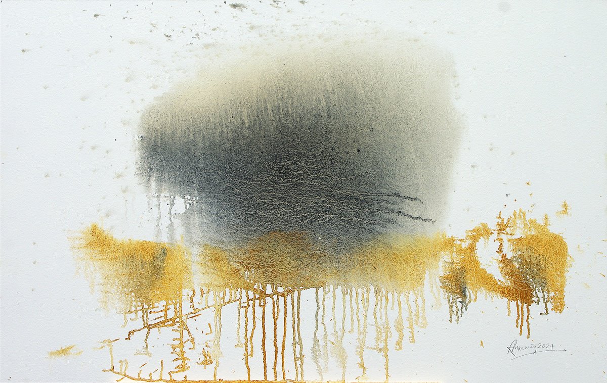 Abstract Oil Painting By Richard Manning, 36 X 24", Abstract-34, Original Artwork