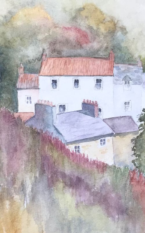 Rooftops in Staithes by JANE  DENTON
