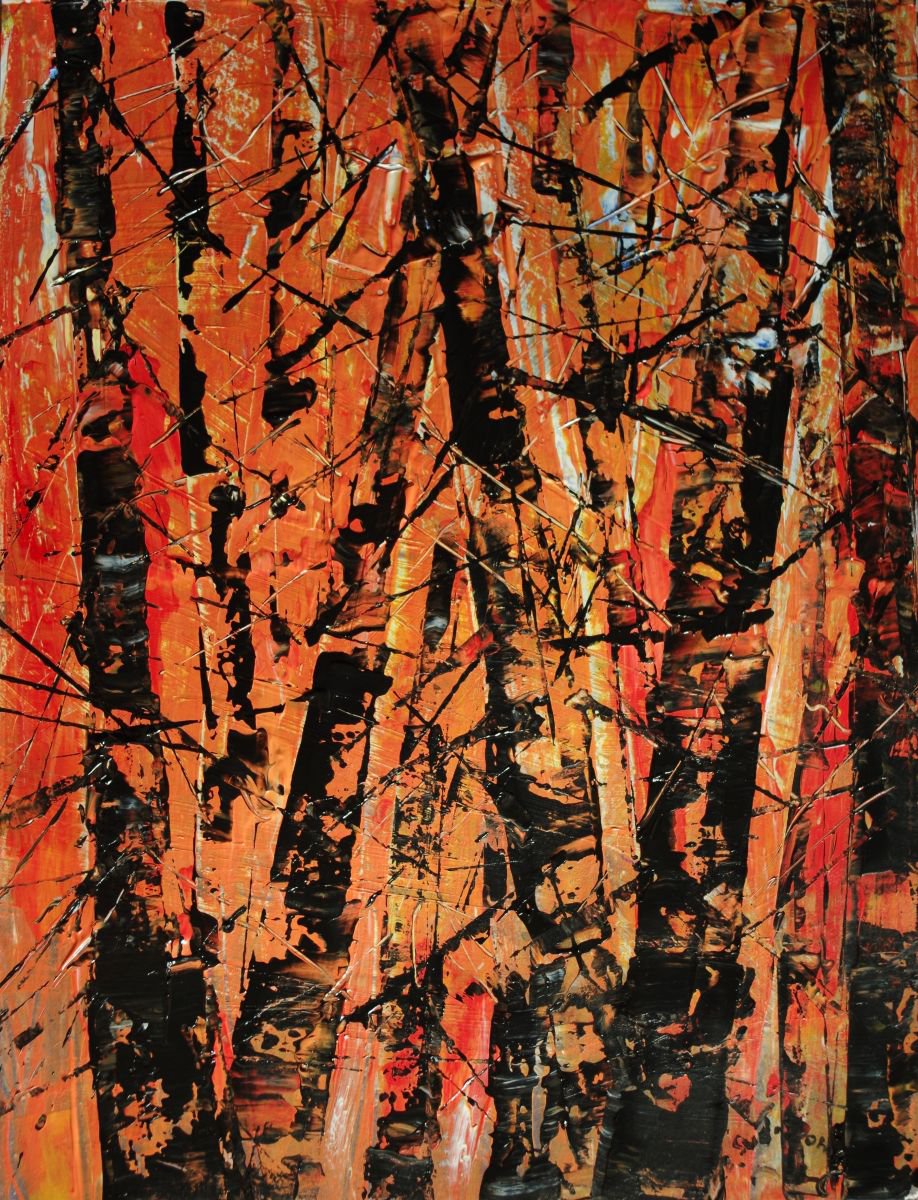 Colours of forest - orange by Beta Sudnikowicz