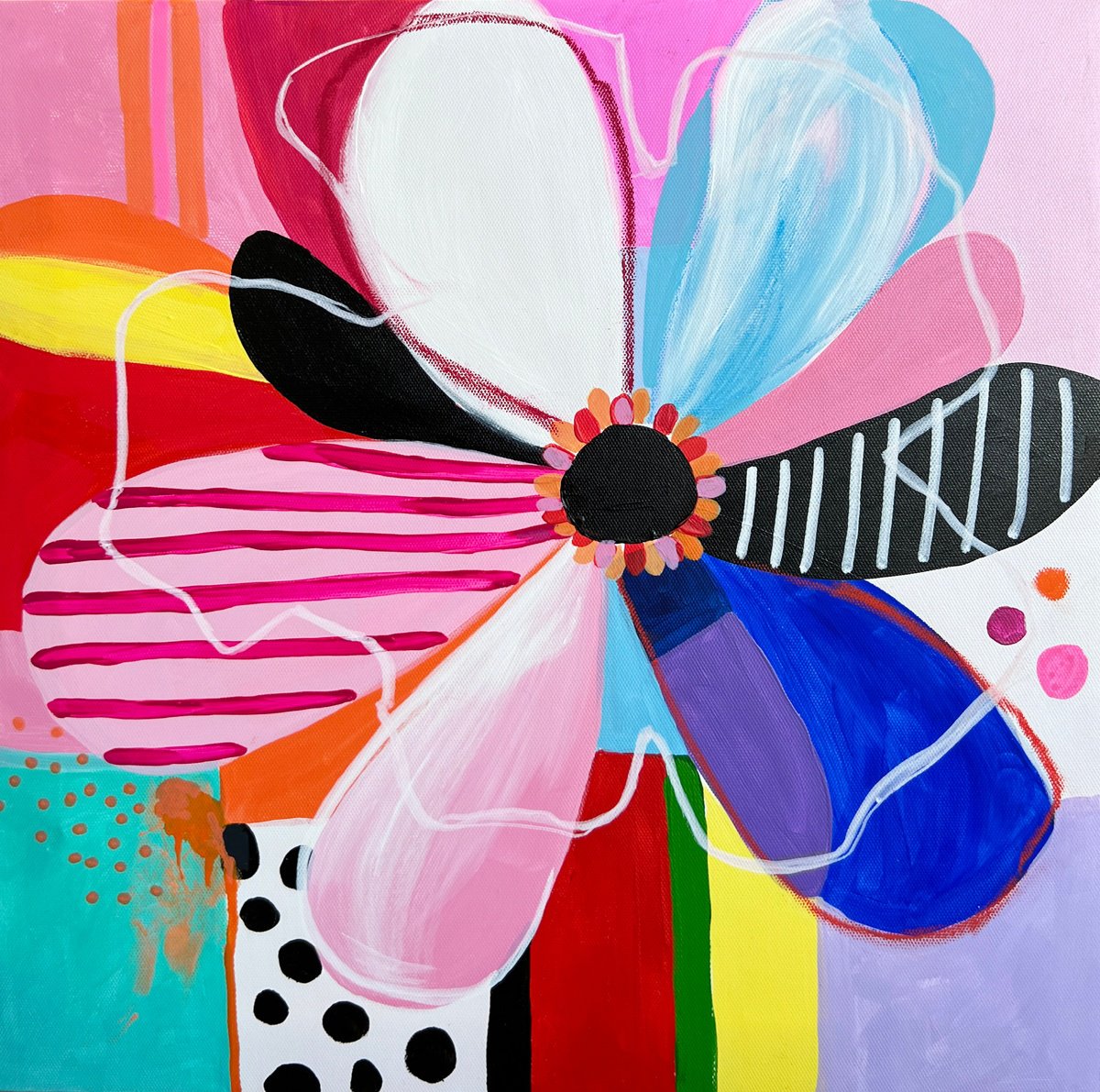 Colorful Abstract Flower by Sasha Robinson