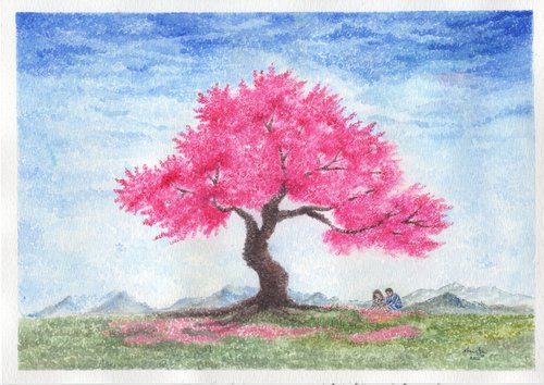 Japanese Sakura tree by Shweta  Mahajan