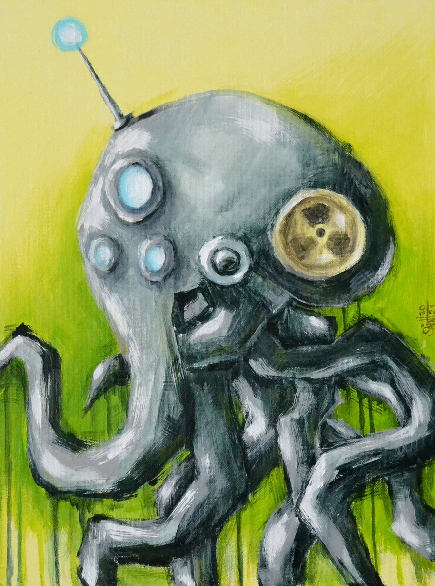 Octopus Robot. Fantasy Art by Ruslan Aksenov (Axenov)