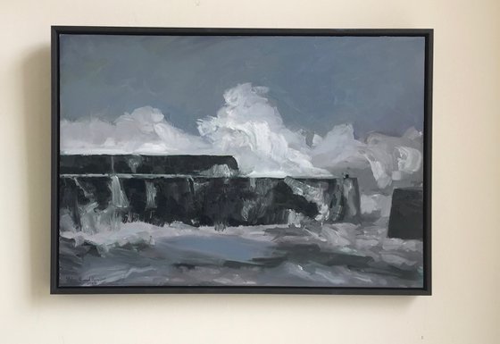 'Storm, Cellardyke Harbour, Fife'