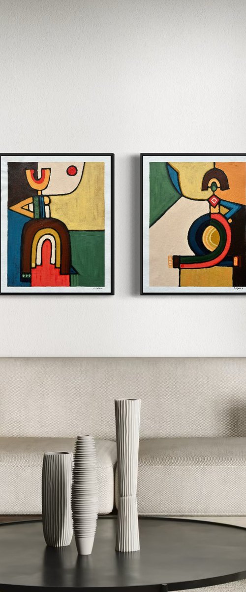 Dancing to the Rhythm (Set of 4) by Samantha Malone