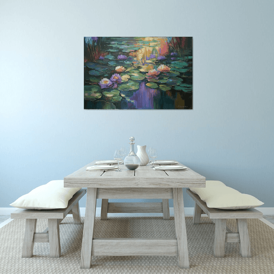 Giverny's Purple Evening